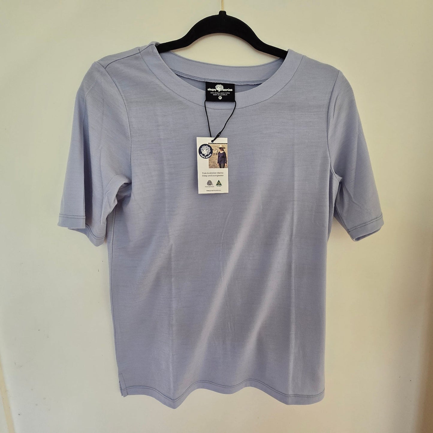 Dusty Blue Womens Merino Tee