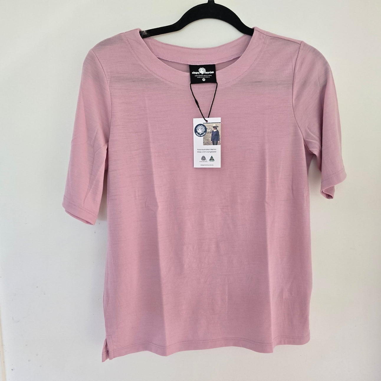 Dusty Pink Womens Merino Tee