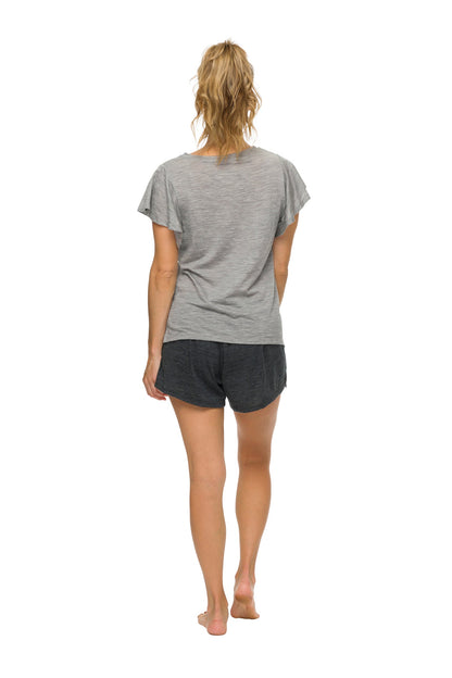Women's Sleep Shorts | 100% Merino Wool Charcoal-NOTE *matching charcoal tie