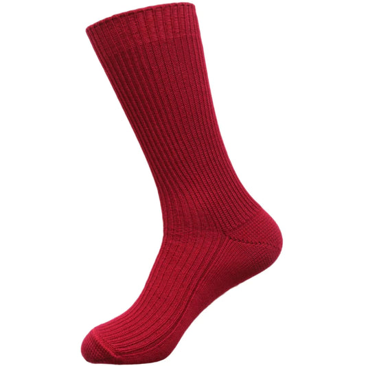 Merino sock- Narrawa Crimson Red